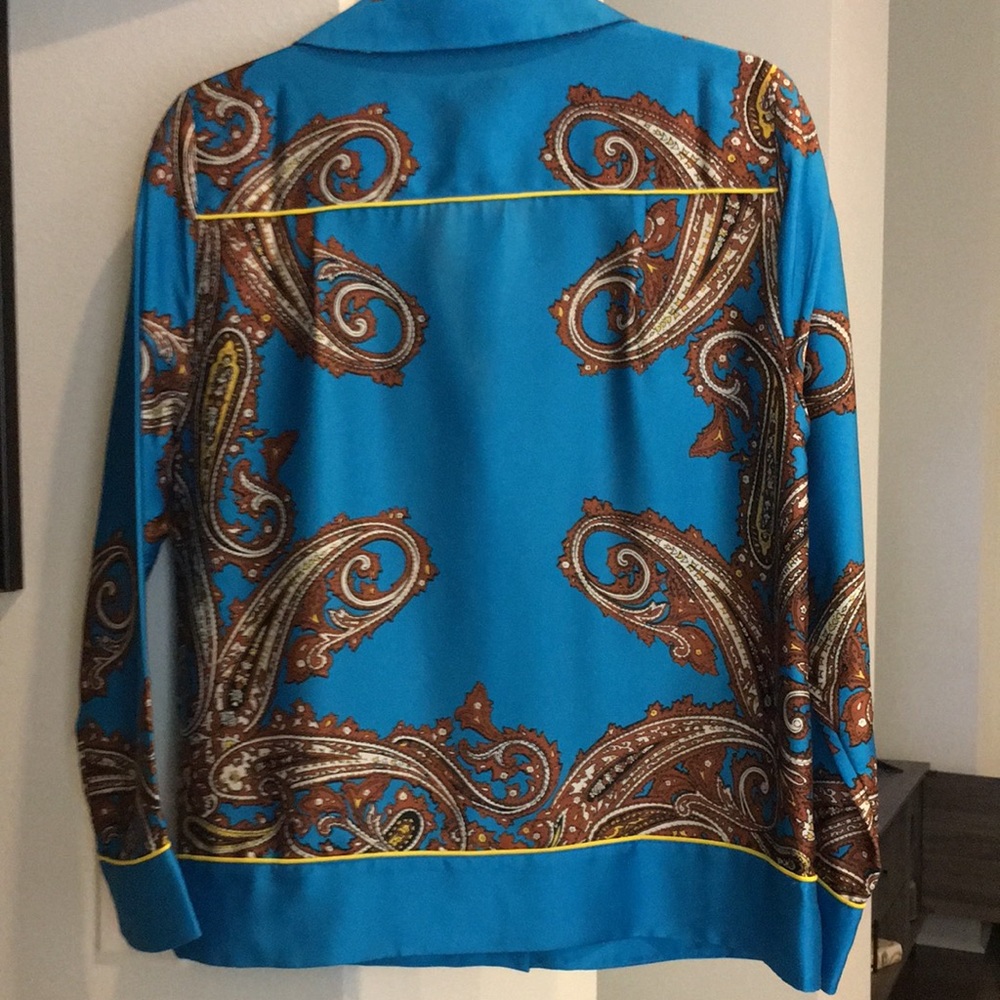 J. Crew Top with deep lapel and button front - Picture 8 of 9